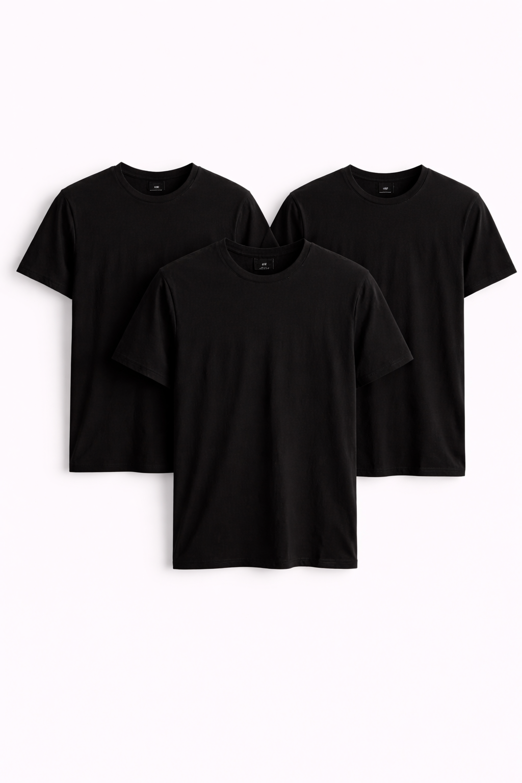 Pack 3 Polos Básicos Hombre Regular - Negro / Blanco