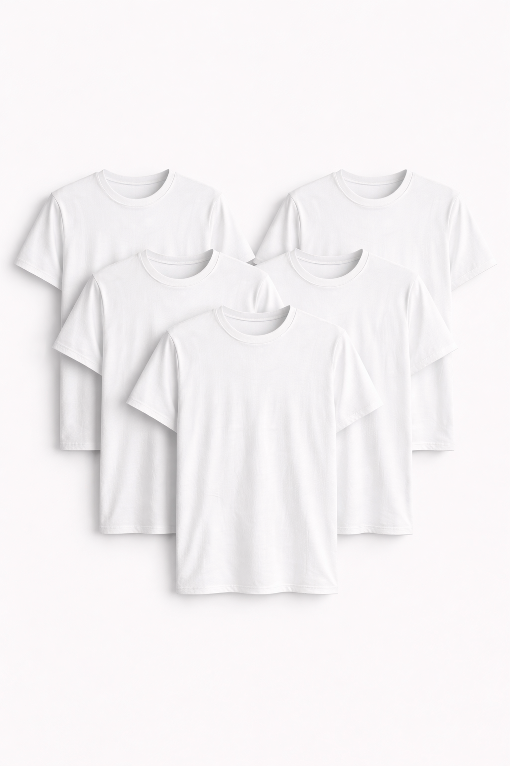 Pack 5 Polos Básicos Hombre Regular Negro